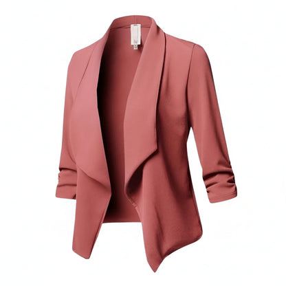Draped Front Blazer for in Pink - front view