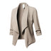Draped Front Blazer for Women - Beige