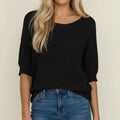Women's Sweater with Elbow-Length Sleeves