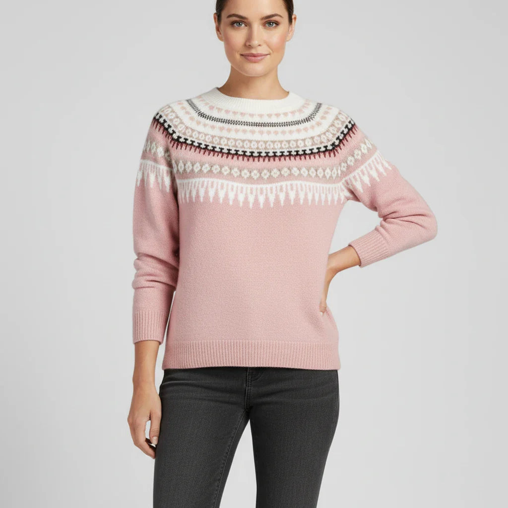 Fair Isle Sweater for in Blue - detail view