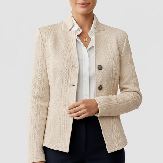Tailored Blazer for in Beige - front view