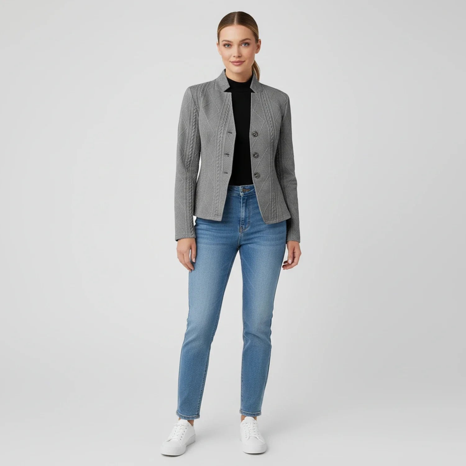 Tailored Blazer for in Beige - image 7