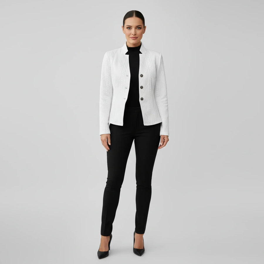 Luvrefashion | Tailored Blazer for in Beige - styled look