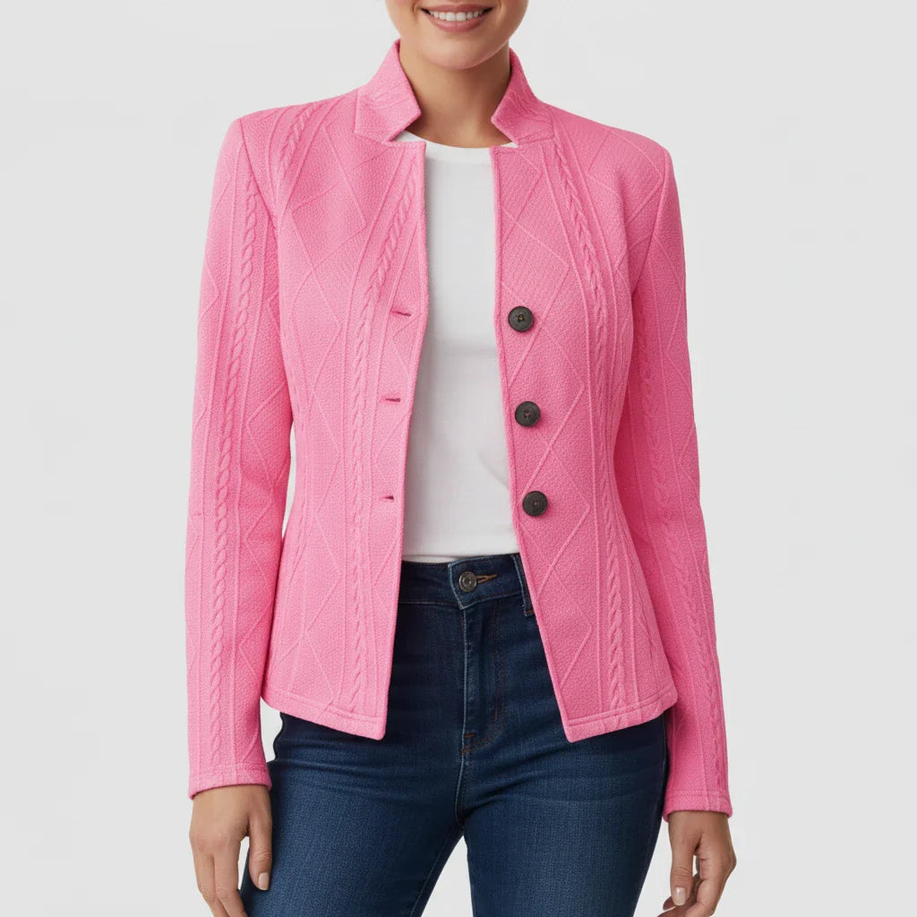 Tailored Blazer for in Beige - back view