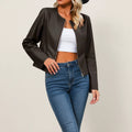 Leather Jacket for Women - Slim Fit Design