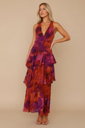 Floral V-Neck Maxi Dress for Women