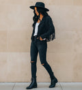 Fringed Motorcycle Jacket for Women