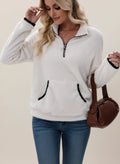 Cozy Half-Zip Teddy Sweater for Women