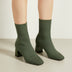 Heeled Ankle Boots for Women - Green