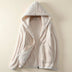 Ladies' Fleece Jacket with Hood - White