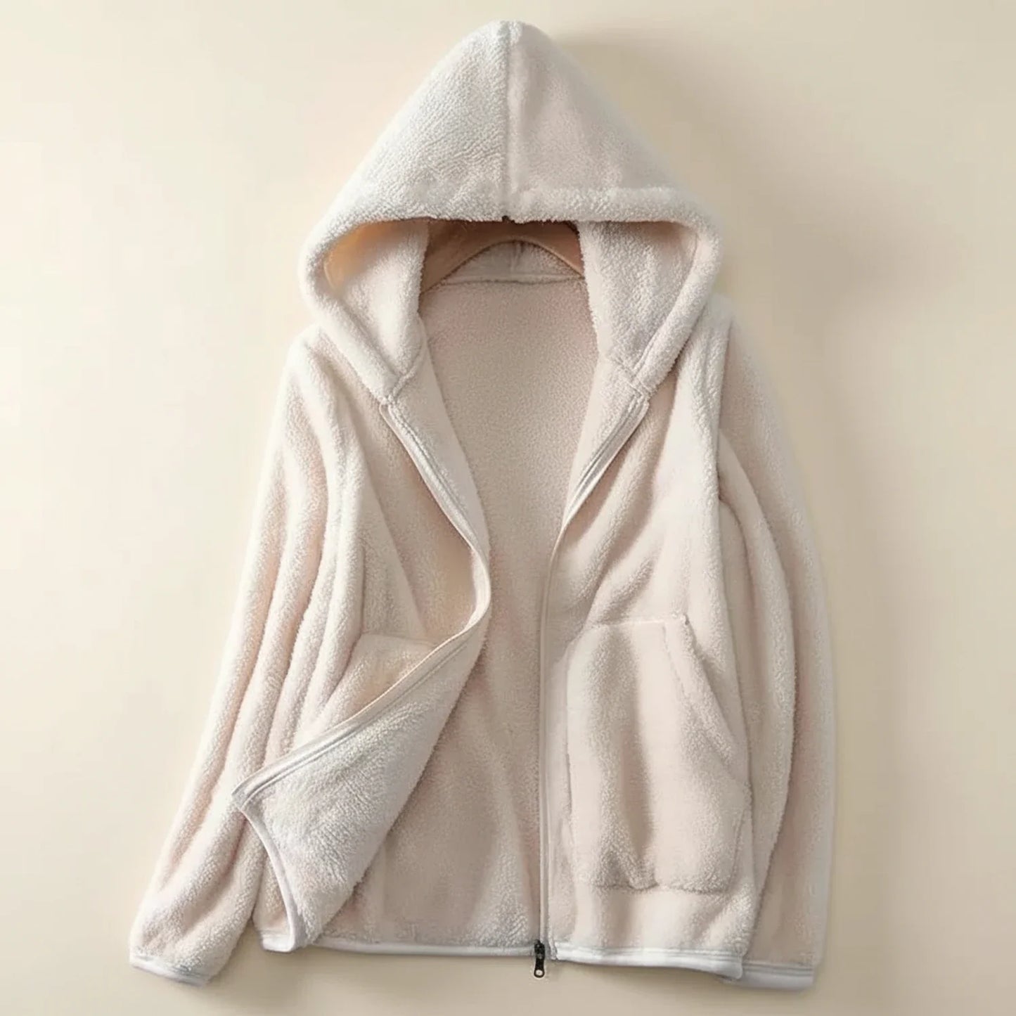 Luvrefashion | Ladies' Fleece Jacket with Hood in Pink - image 6