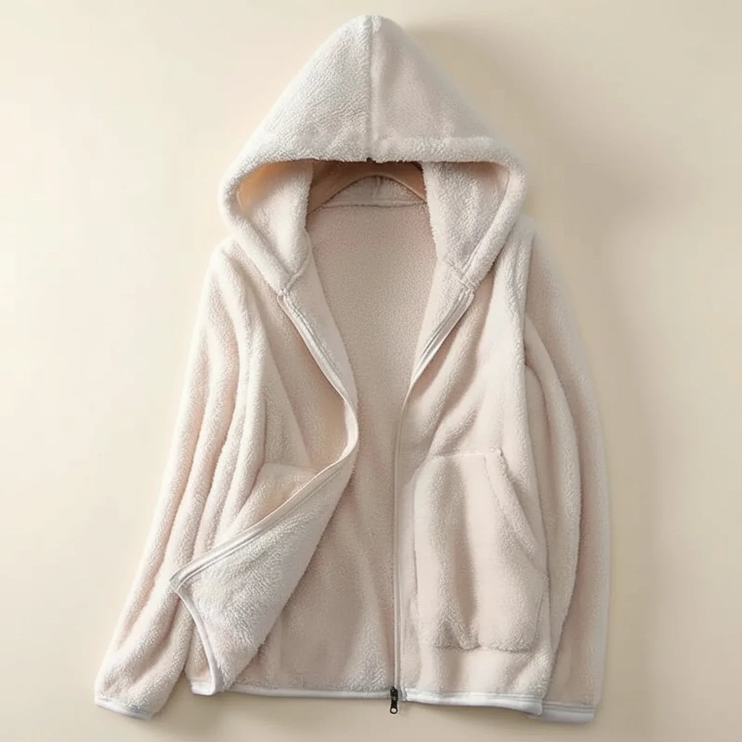 Luvrefashion | Ladies' Fleece Jacket with Hood in Pink - image 6