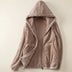Ladies' Fleece Jacket with Hood - Beige