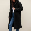 Women's Long Teddy Hooded Winter Coat