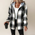 Plaid Hooded Shirt Jacket for Women - Winter Edition