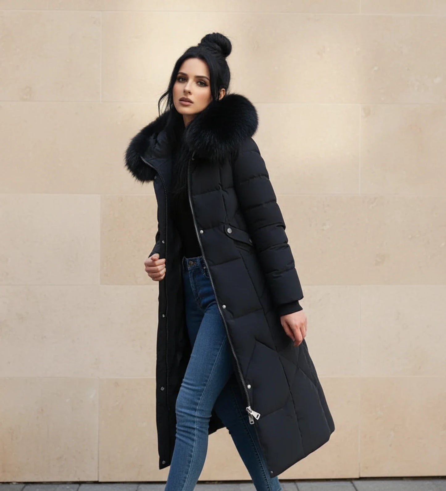 Quilted Hooded Jacket in White - image 7