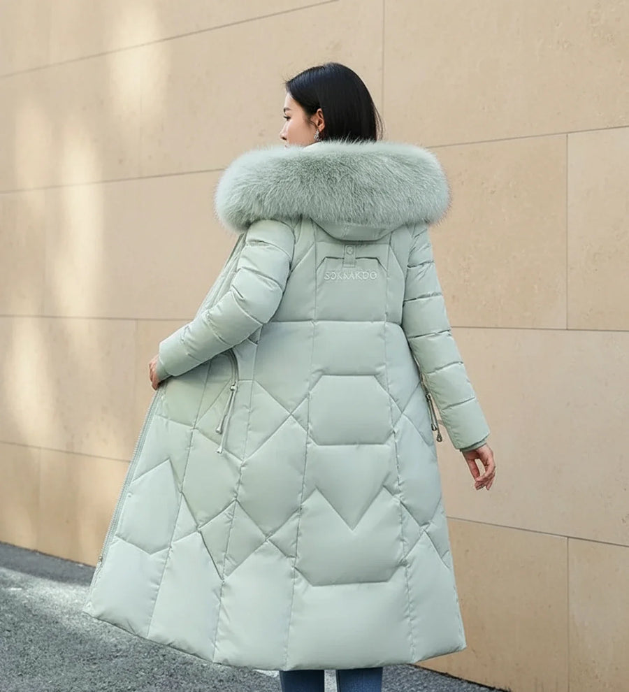 Luvrefashion | Quilted Hooded Jacket in White - image 11