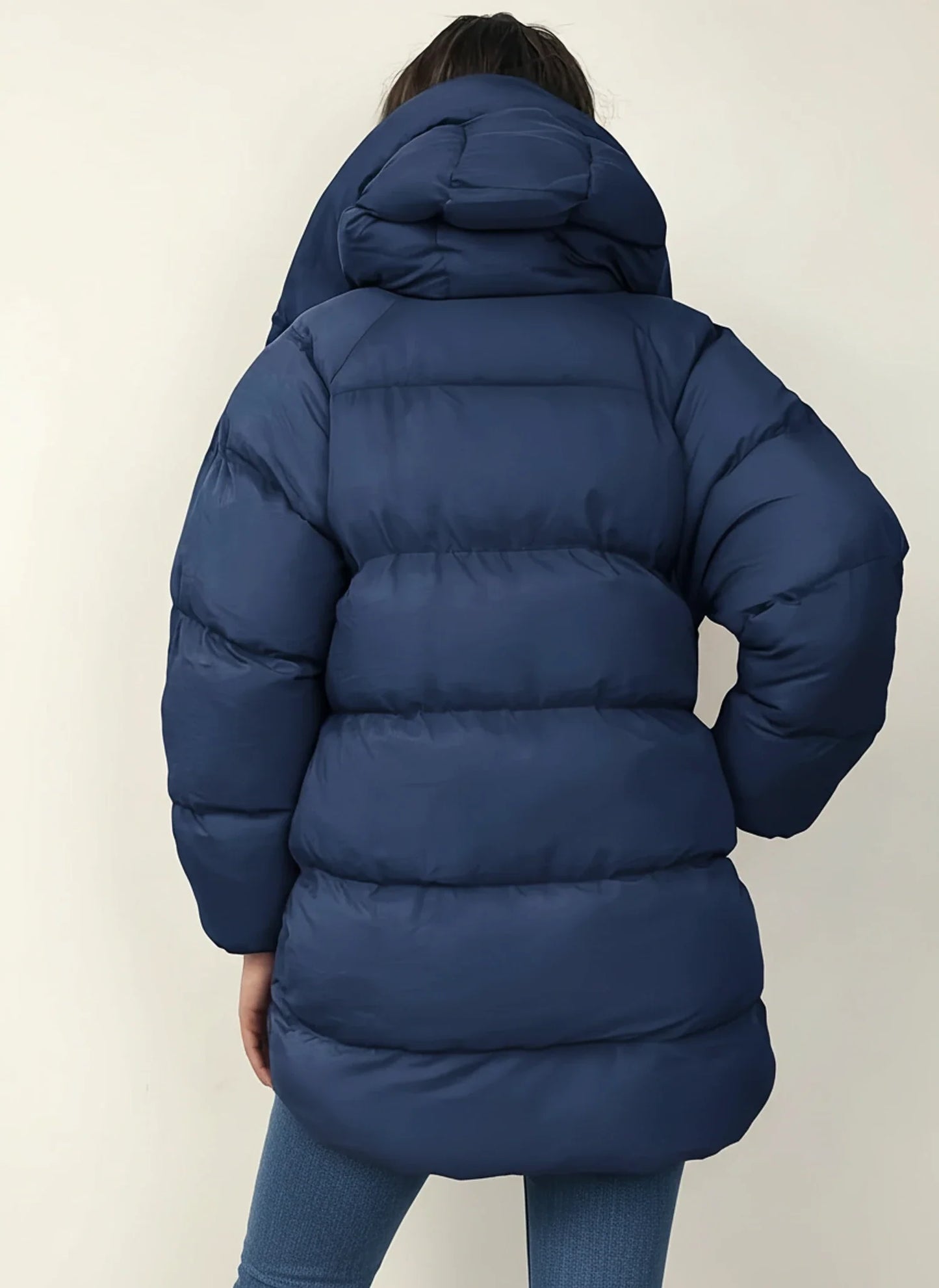 Roomy Winter Puffer Coat in Black - image 7