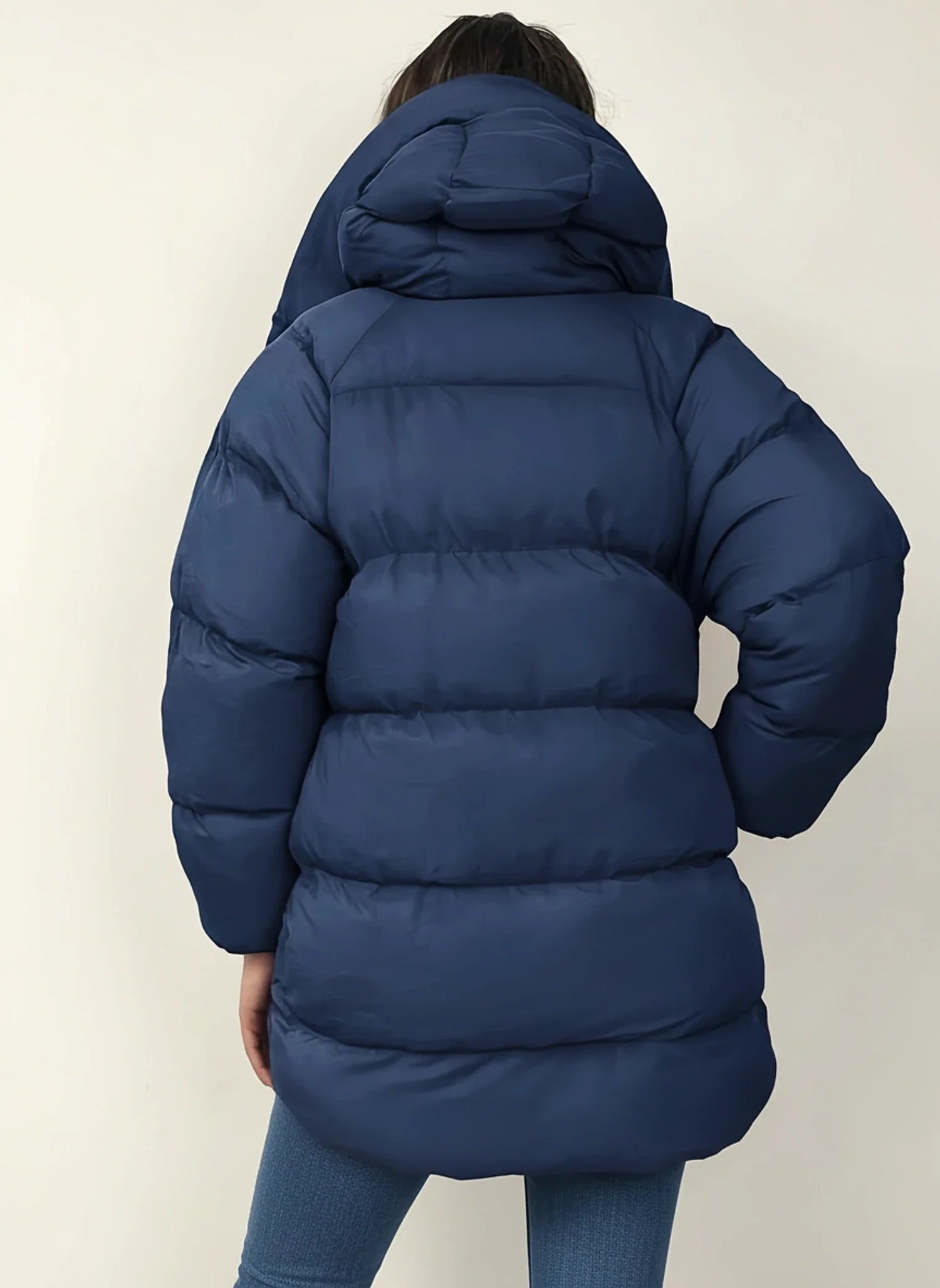 Roomy Winter Puffer Coat in Black - image 7