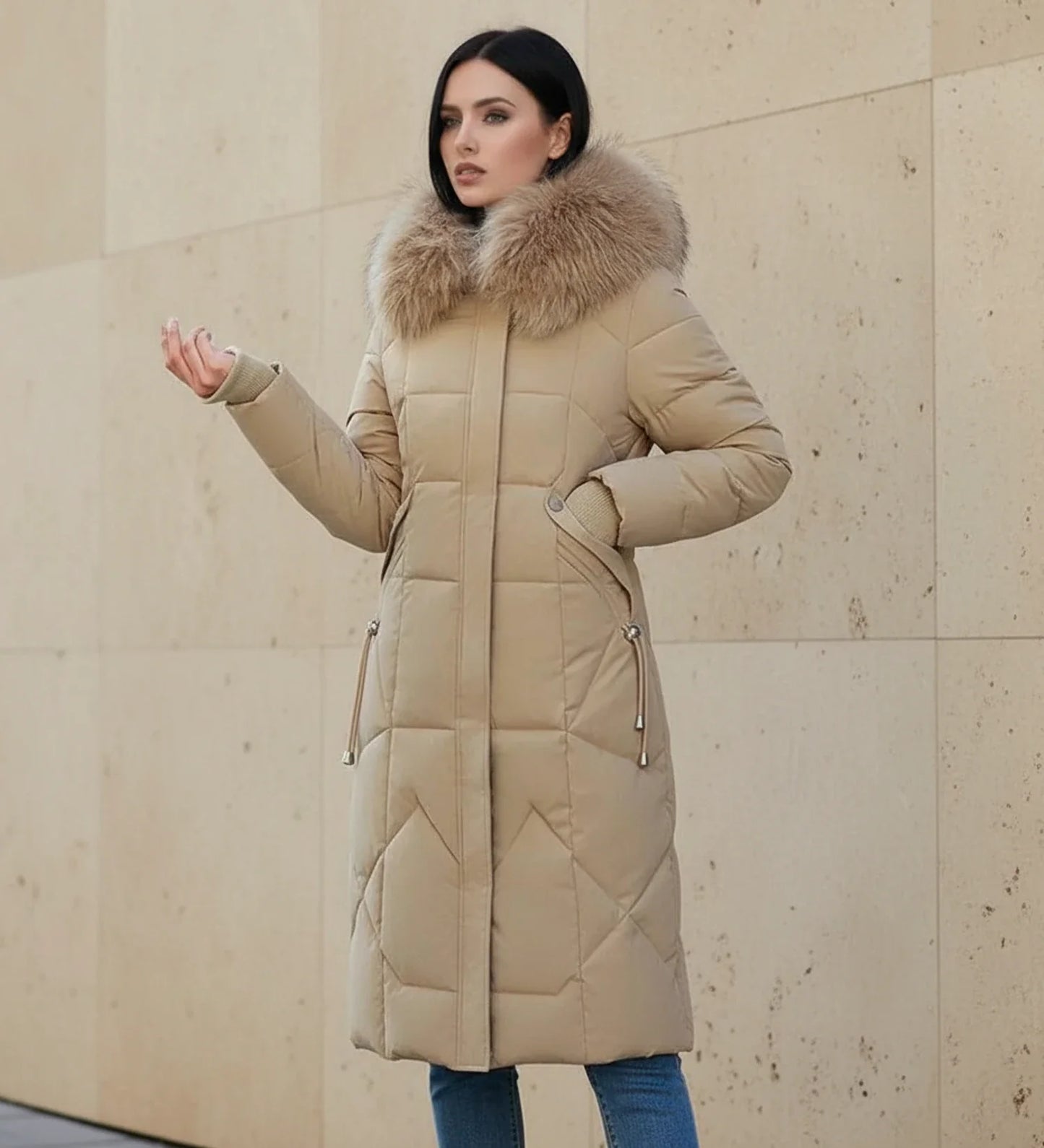 Quilted Hooded Jacket in White - image 16