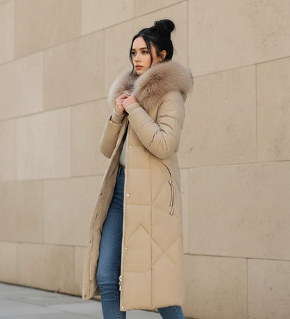 Quilted Hooded Jacket in White - image 17