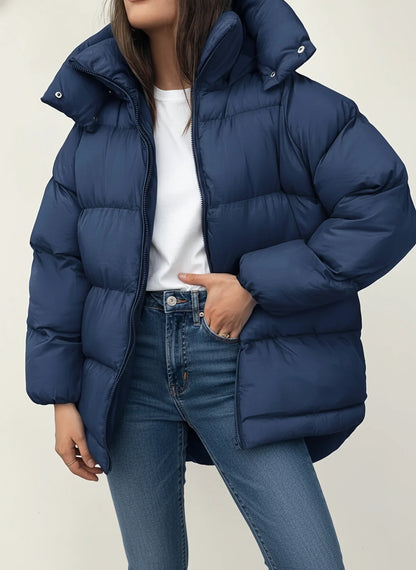 Roomy Winter Puffer Coat in Black - image 6