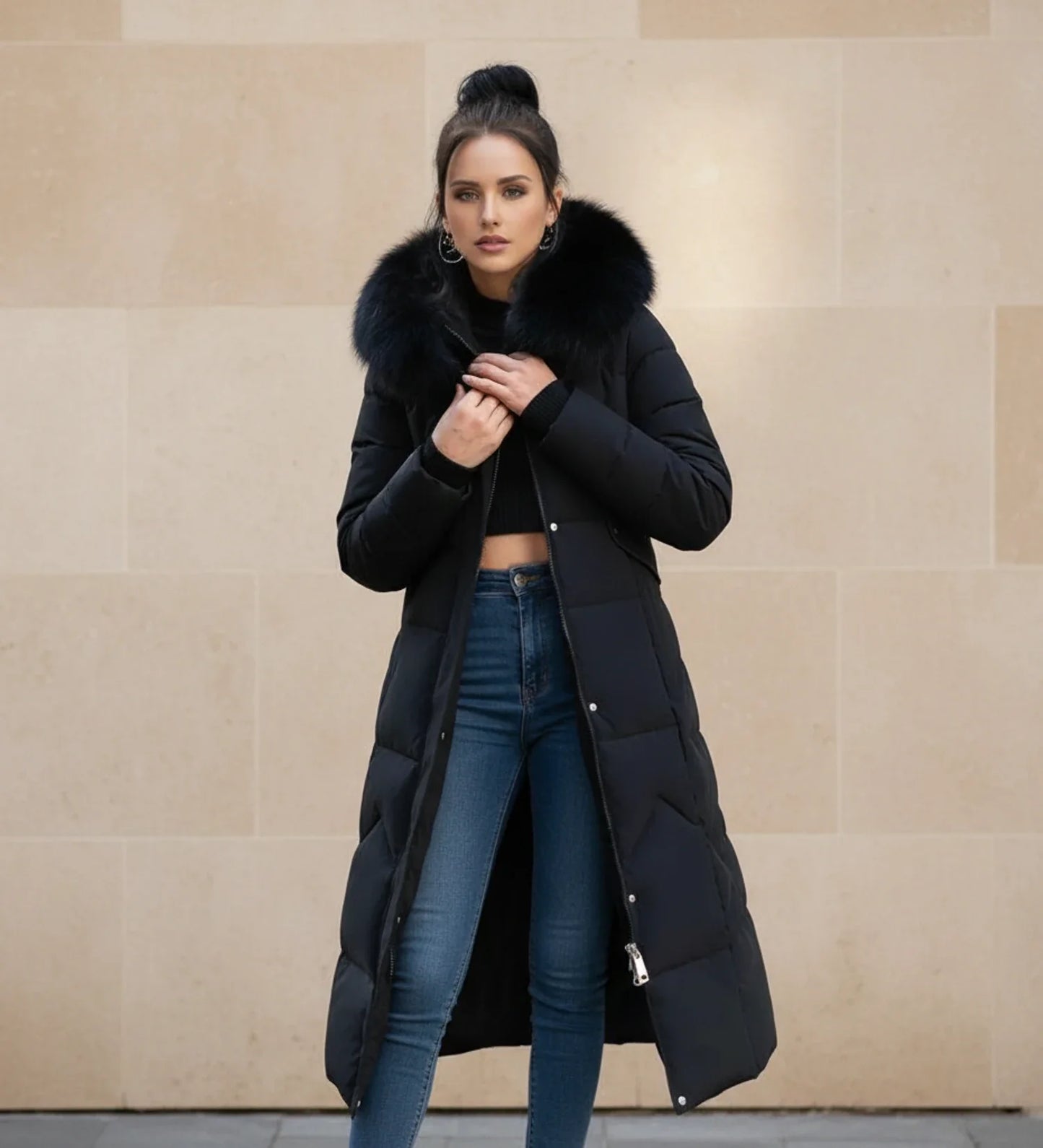 Quilted Hooded Jacket in White - image 8