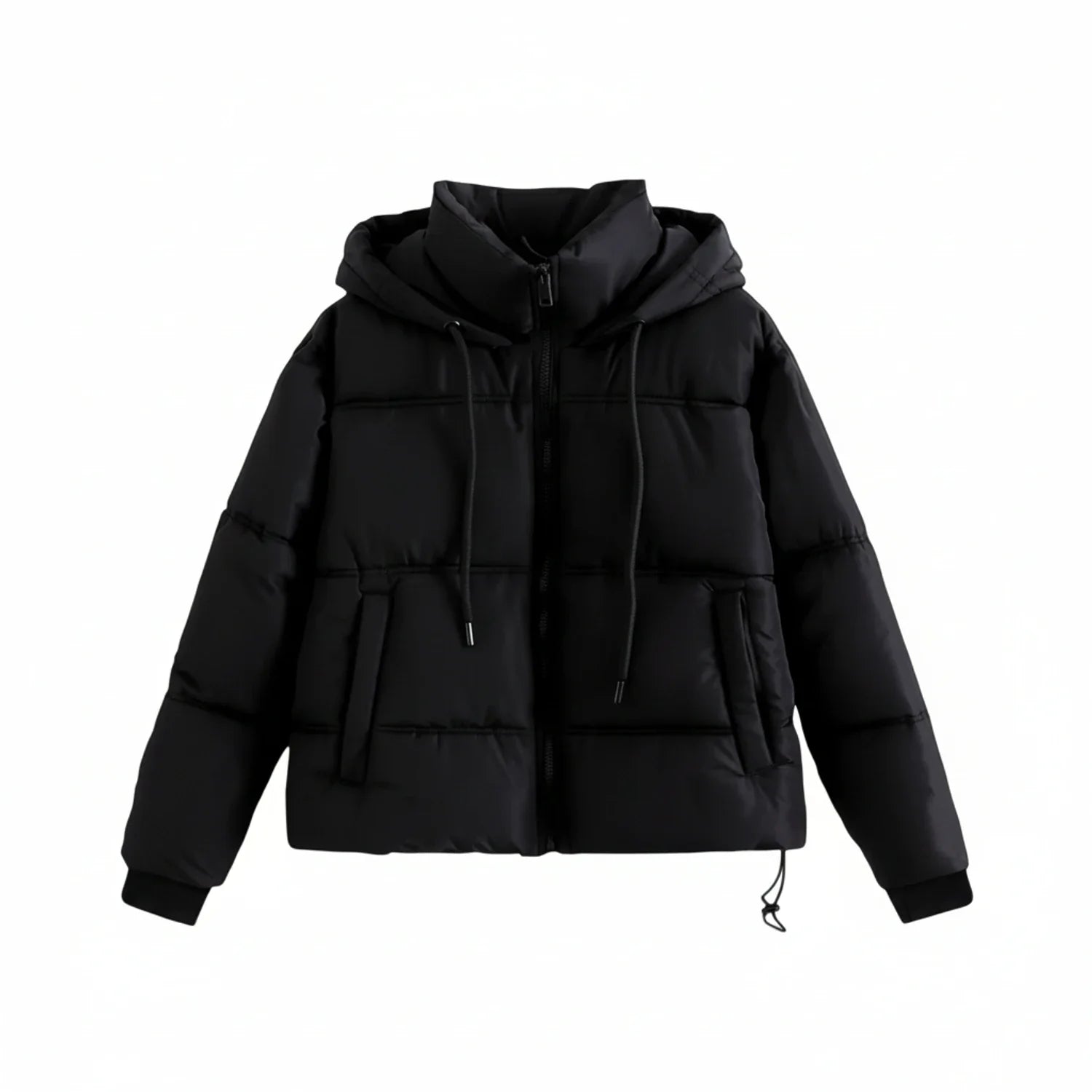 Luvrefashion | Winter Puffer Jacket with Hood in Khaki - image 6