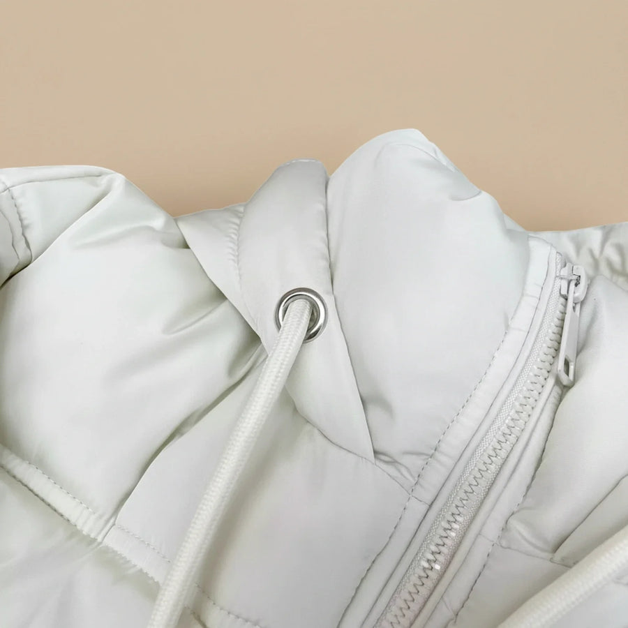 Luvrefashion | Winter Puffer Jacket with Hood in Khaki - image 7