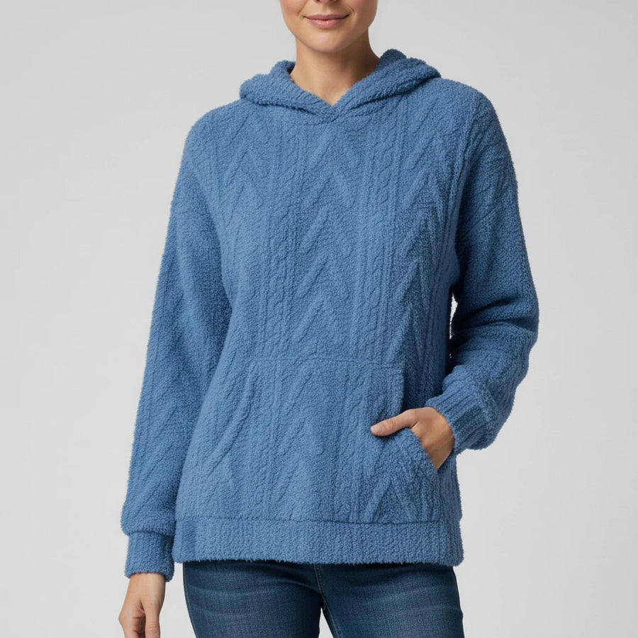 Luvrefashion | Hooded Sweater for in Pink - detail view