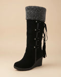 Ladies' Winter Wedge Knee-High Boots
