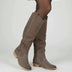 Slouchy Knee-High Boots for Women - Light Brown