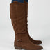 Slouchy Knee-High Boots for Women - Dark Brown