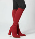 Women's High Heel Knit Knee Boots
