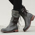 Ladies' Lace-Up Booties - Grey