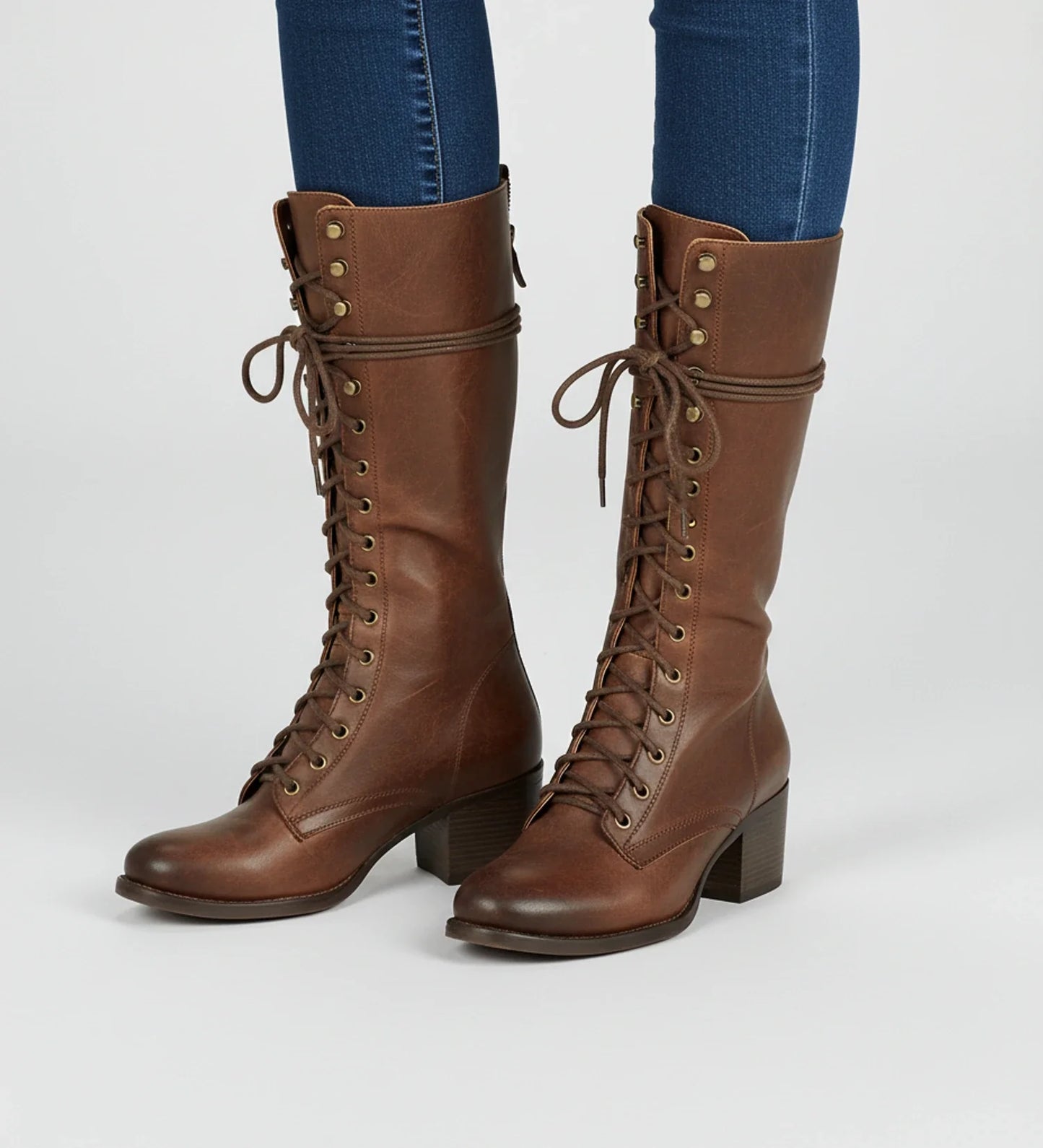 Block Heel Combat Boots for in Grey - image 6