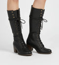 Block Heel Combat Boots for Women