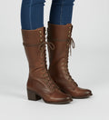 Block Heel Combat Boots for Women