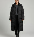 Long Hooded Puffer Jacket for Women