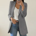 Open Front Blazer Jacket for Women