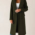 Classic Women's Long Trench Coat - Army Green