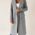 Classic Women's Long Trench Coat - Gray