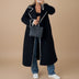 Women's Extended-Length Duster Coat - Black