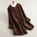 Women's Plush Open-Front Teddy Winter Jacket