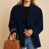 Women's Loose-Fit Blazer - Blue