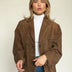 Women's Loose-Fit Blazer Jacket - Brown