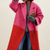 Vibrant Women's Long Winter Coat - Pink-Red