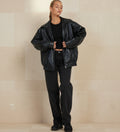Women's Zip-Up Oversized Bomber Jacket