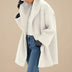Mid-Length Winter Coat for Women - White