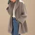 Mid-Length Winter Coat for Women - Brown